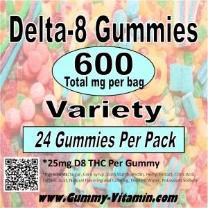 Delta-8 25mg Variety Gummies