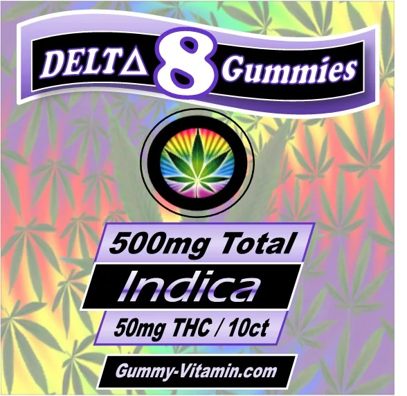 Delta-8 THC 50mg INDICA Gummies - Image 3